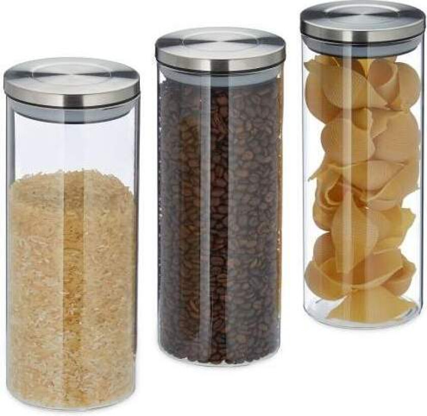Oppbevaringsglass 3 stk. 1500 ml