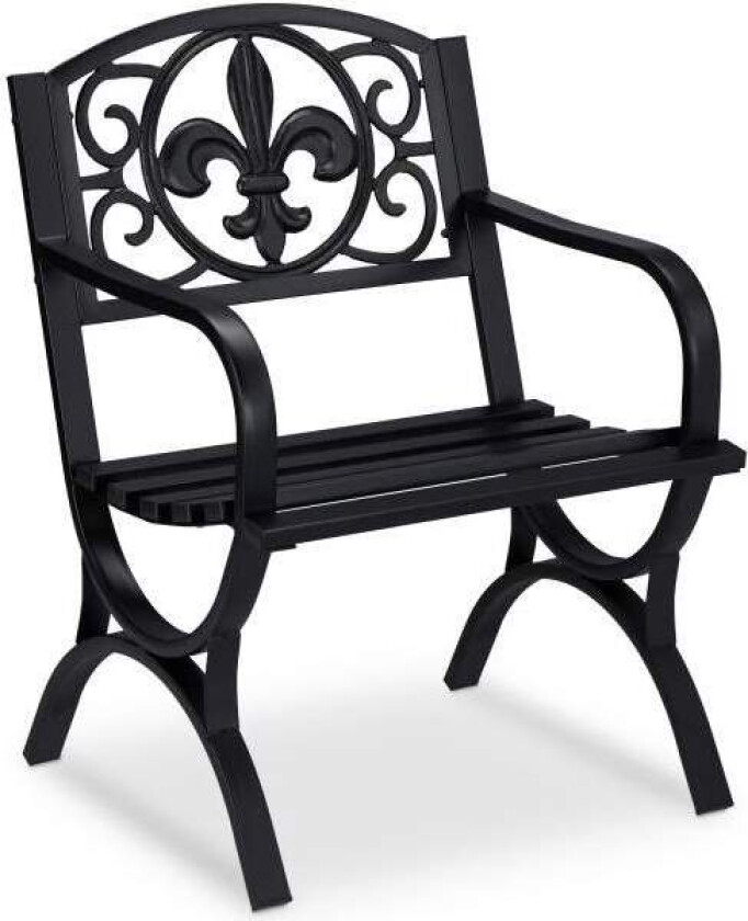 Hagestol i metall i antikk stil