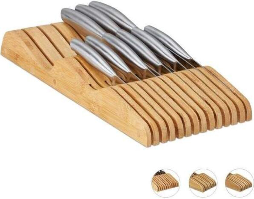 Knivblokk i bambus til boks