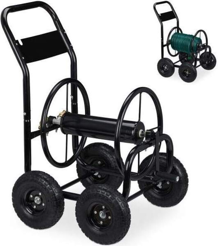 Slangevogn Metall Sort