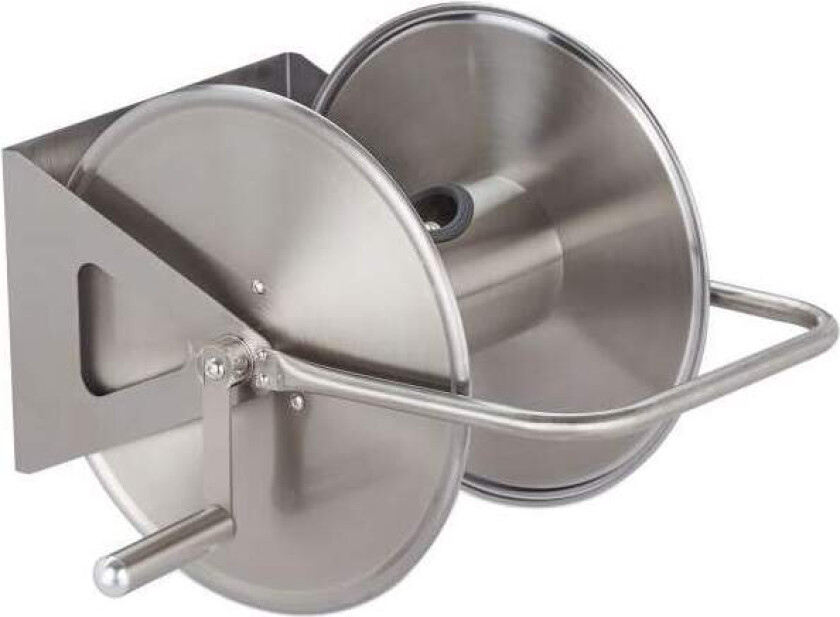 Slangetrommel i rustfritt stål