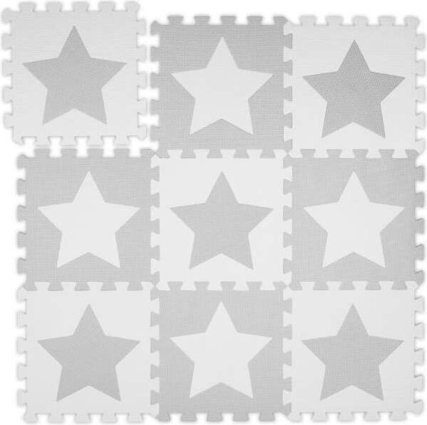 Puslespillmatte stjerner lysegrå