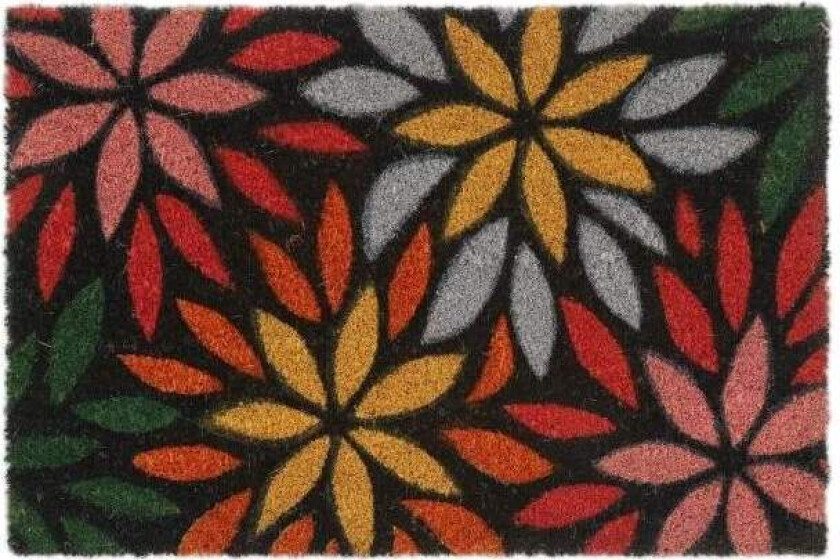 Dørmatte kokosfiberblomster
