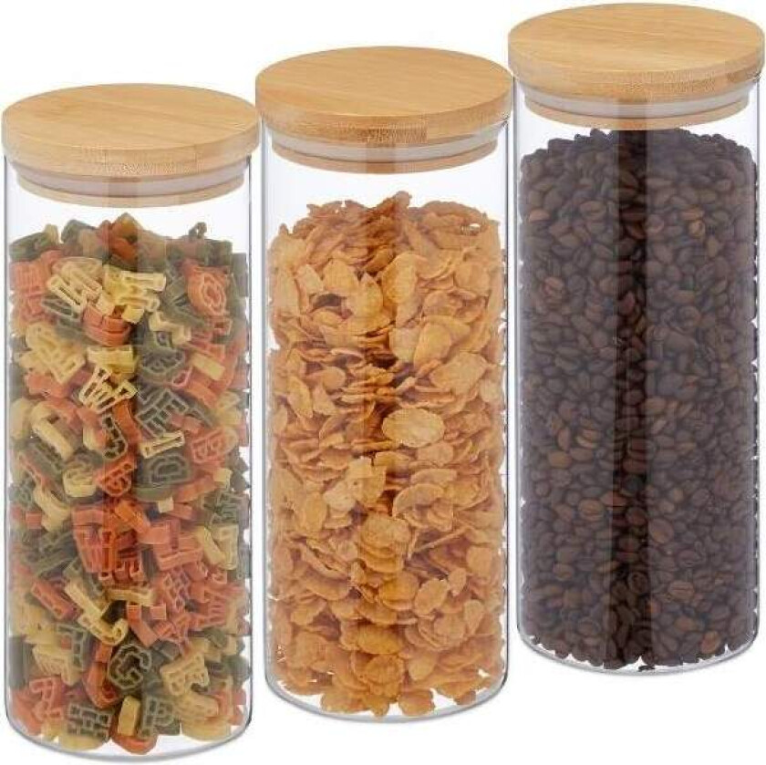 3 stk. Oppbevaringsglass 1500 ml