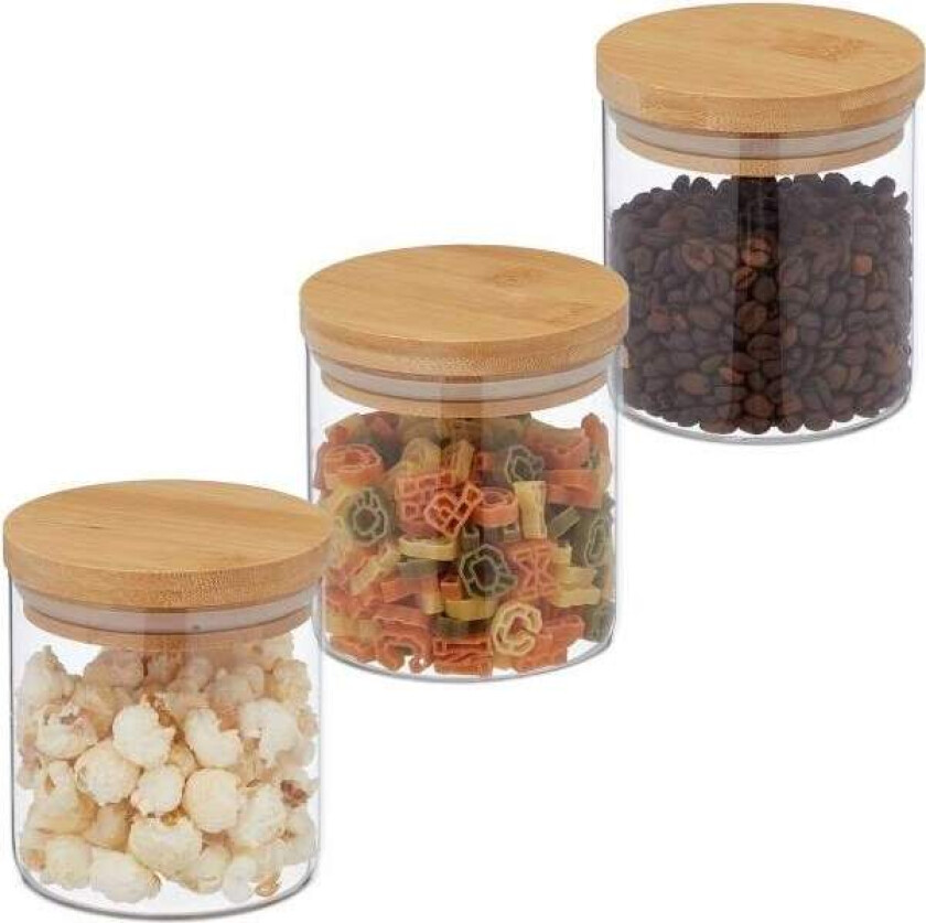 3 stk. Oppbevaringsglass 380 ml