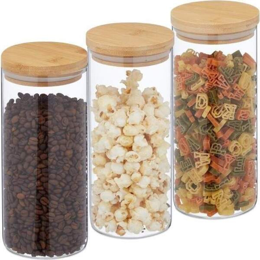 3 stk. Oppbevaringsglass 1300 ml