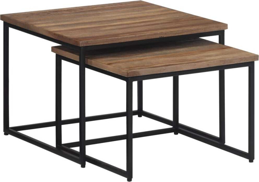 Stablebare sofabord 2 stk heltre teak