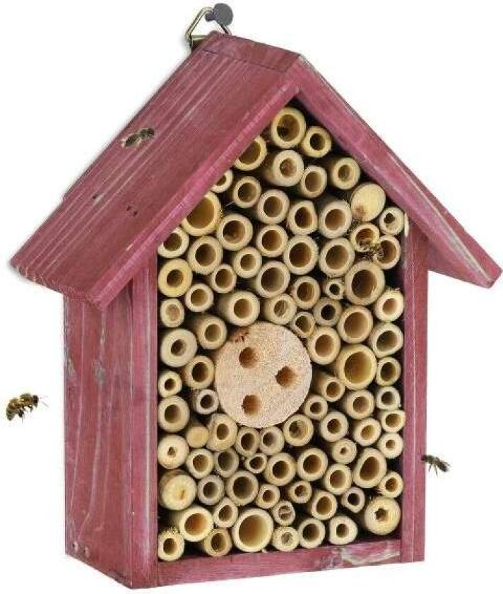 Insekthotell for ville bier i rødt