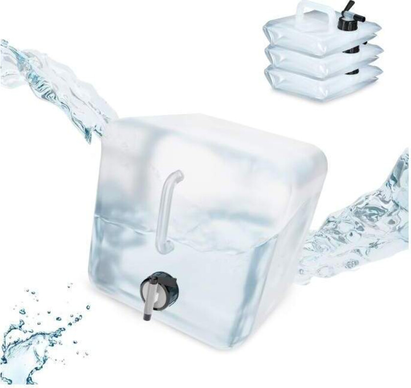 Sammenleggbar vannbeholder med 4 beholdere