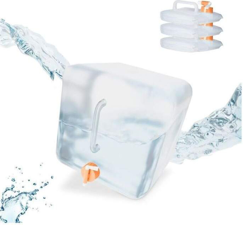 Sammenleggbar vannbeholder med 4 beholdere