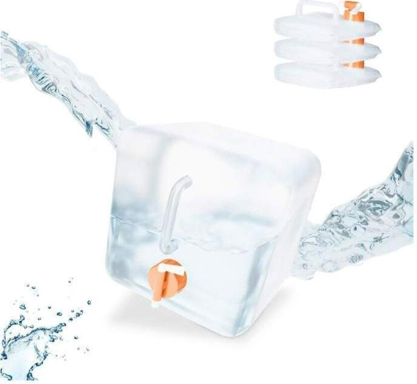 Sammenleggbar vannbeholder med 4 beholdere