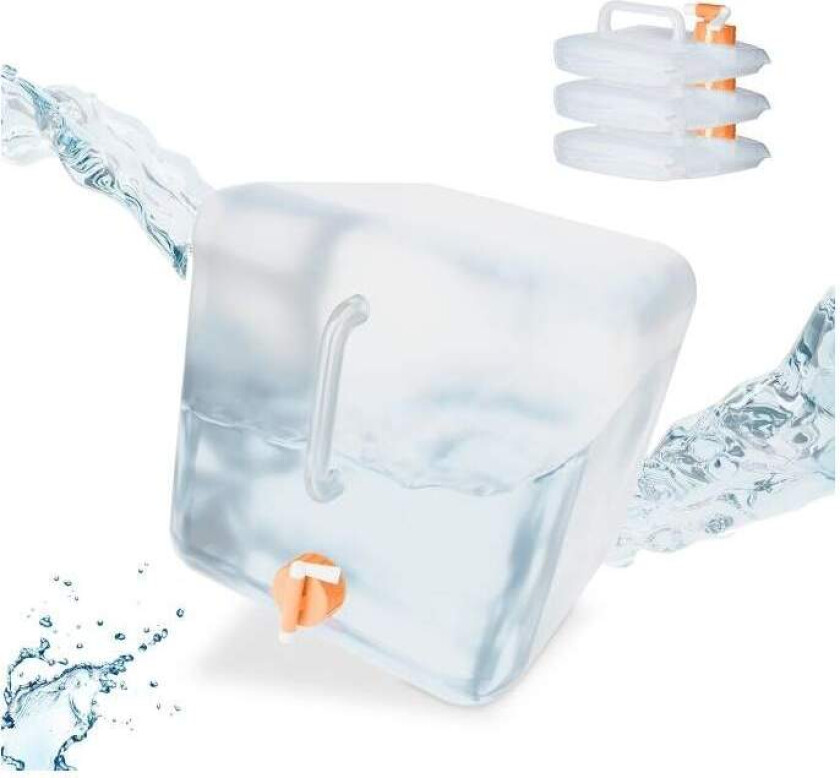 Sammenleggbar vannbeholder med 4 beholdere