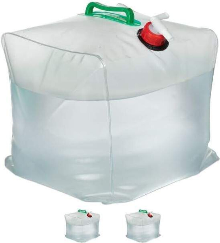 Sammenleggbar vannbeholder med 3 stk 20 l