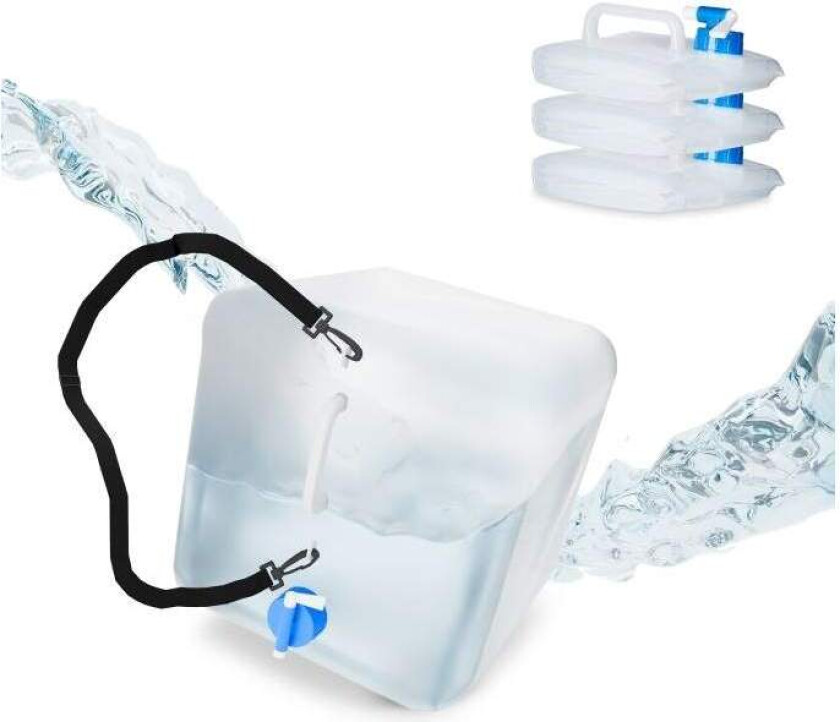 Sammenleggbar vannkanne Sett på 4 20 l