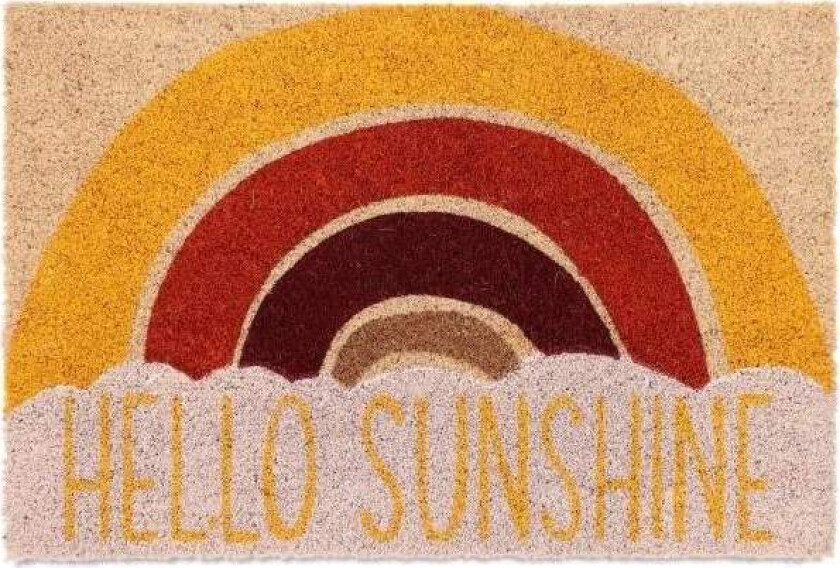 Dørmatte i kokos "Hello Sunshine