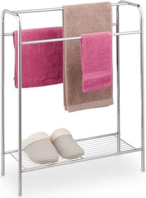 Håndklestativ med hylle