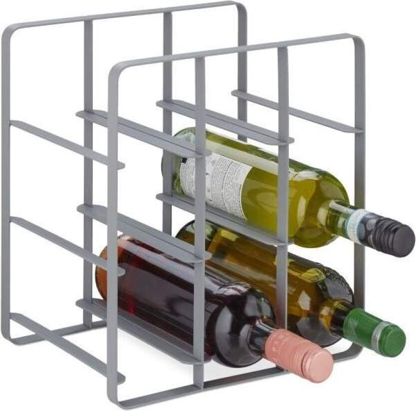 Vinstativ i metall for 9 flasker