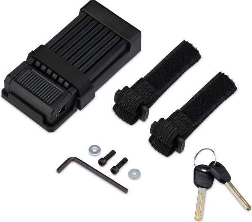 Sammenleggbar sykkellås med nøkkel