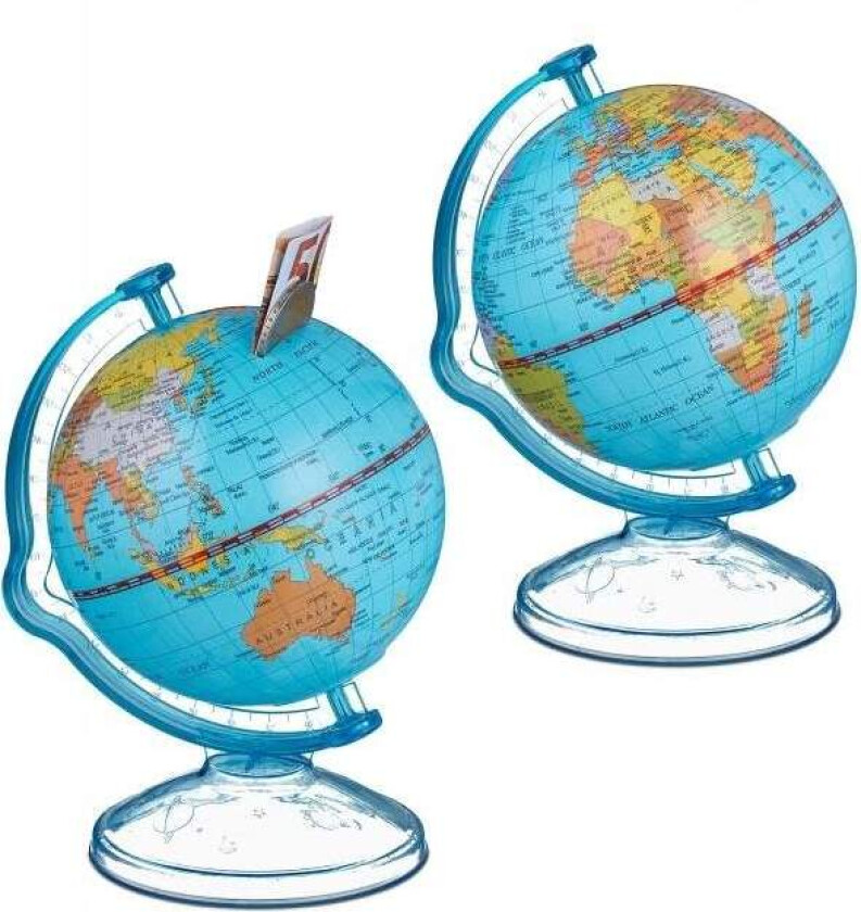 Pengepose globus sett med 2