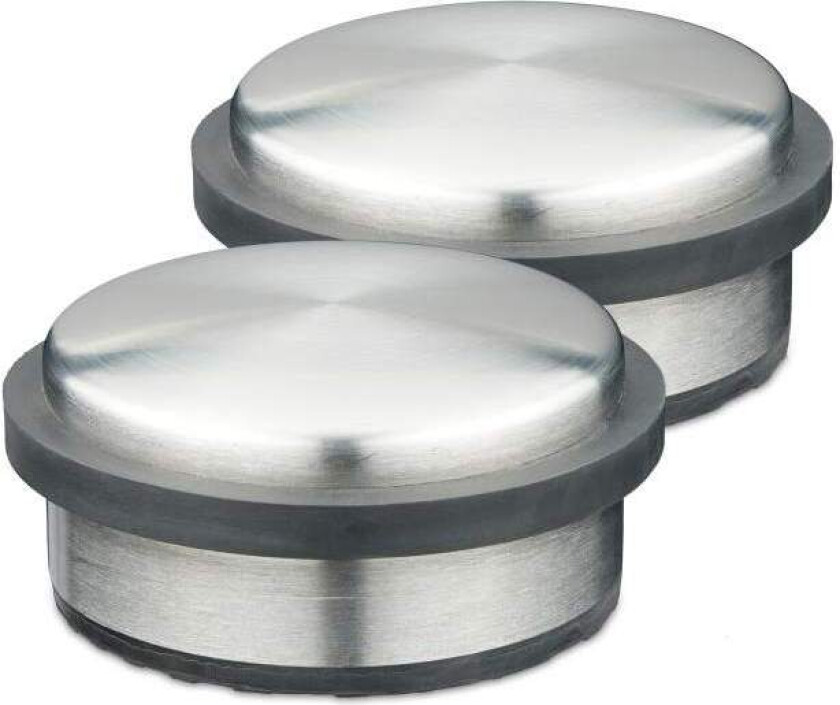 Bilde av Dørstopper i rustfritt stål, sett med 2 stk