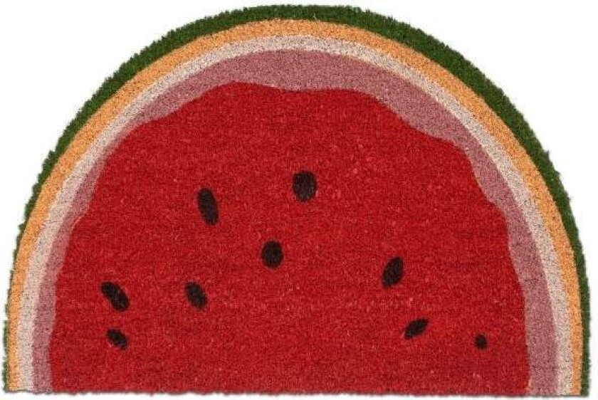 Halvrund dørmatte vannmelon