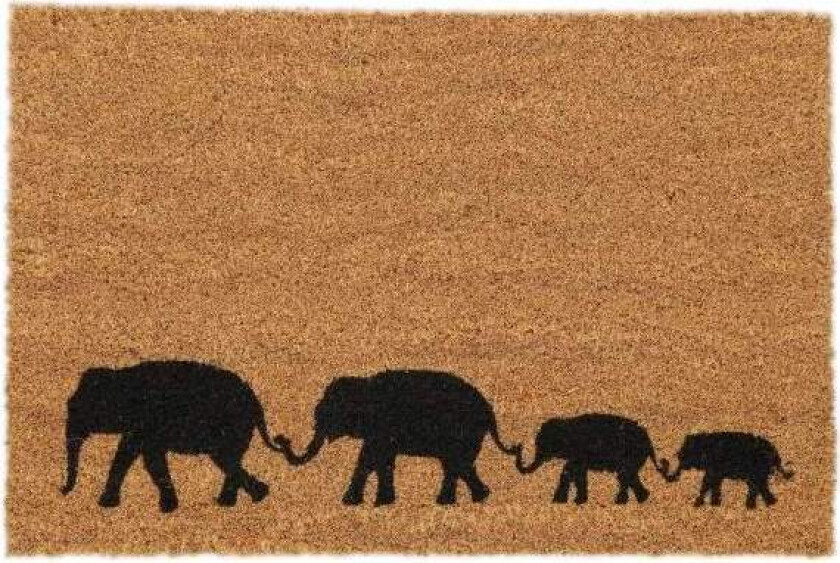 Dørmatte i kokos Elephants