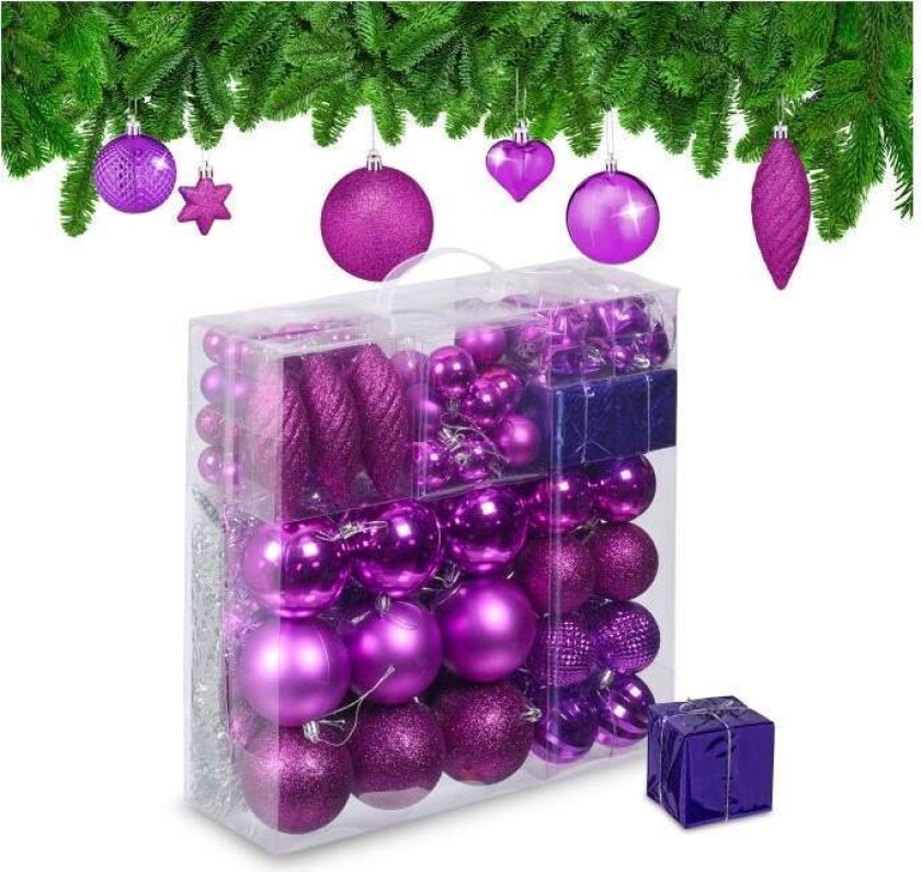 Juletrekuler i sett med 110 stk