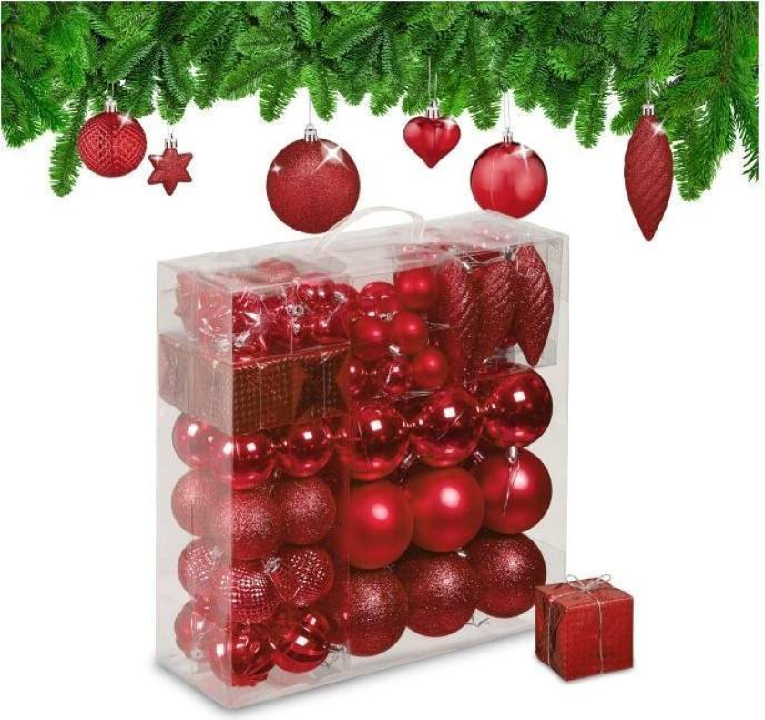 Juletrekuler i sett med 110 stk