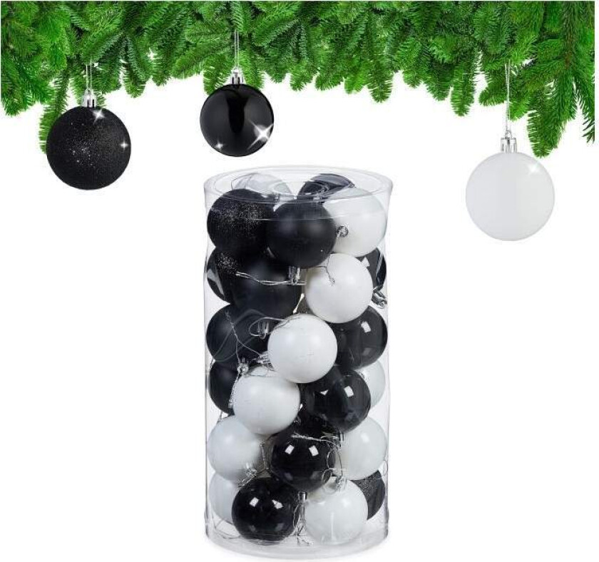 Juletrekuler i sett med 30 stk