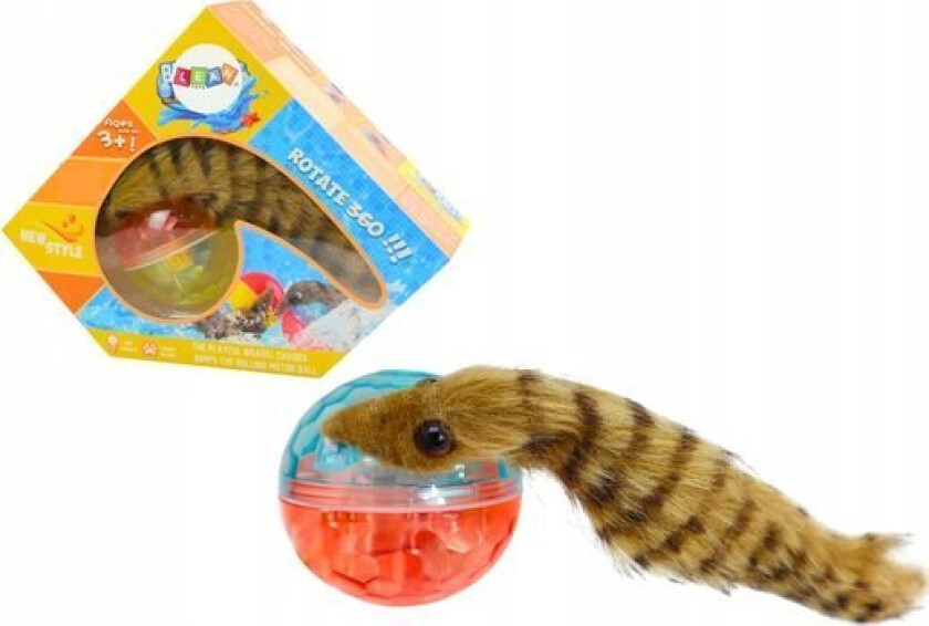 Leantoys Ball Med Fluffy Ferret Tail Interaktivt Badeleke