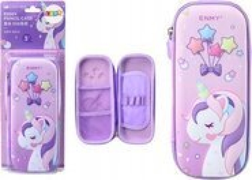 Leantoys Penal Med Unicorn Utvidbar 3D Lilla 23X10x5 Cm