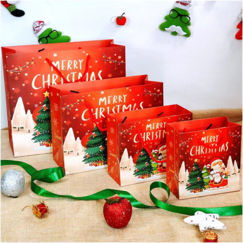 12 stk julegaveposer med gaveposer gaveemballasje gavepose papir