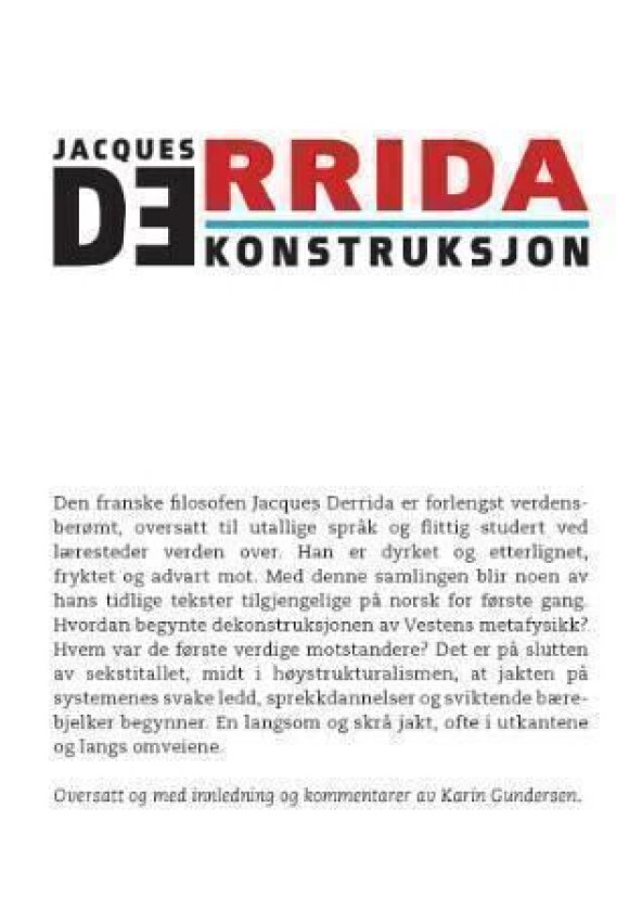 Dekonstruksjon av Jacques Derrida