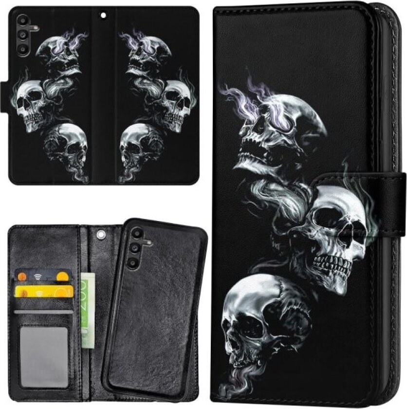 Samsung Galaxy A13 5G/A04s - Lommebok Deksel Skulls