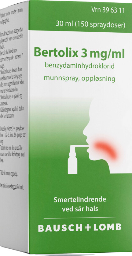 Munnspray 3mg/ml, 1 x 30 ml.