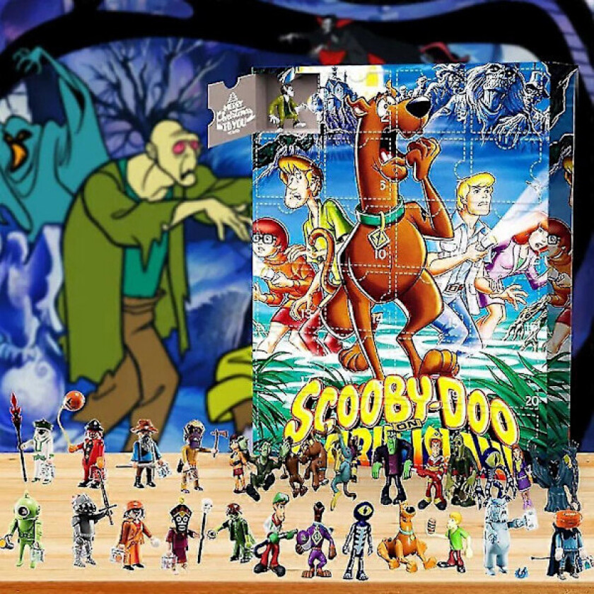 Adventskalender 2024 24 Dager Juleräknedag Scooby-Doo Figurer Lekefigurer Dukke Barn Barn Overraskelse Festlig Gave