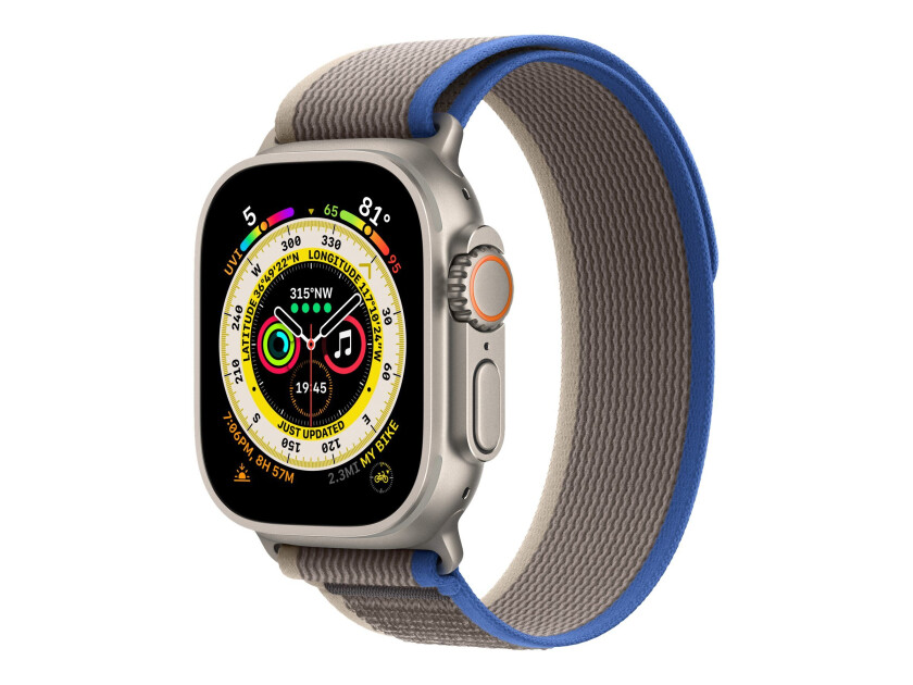 Watch Ultra GPS + Cellular 49mm Titanium Case with Blue/Gray Trail Loop - S/M