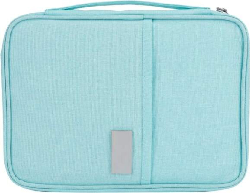 Passholder Bag Vanntett Støvtett Bærbar Kort Oppbevaringslommebok OrganizerBlå L