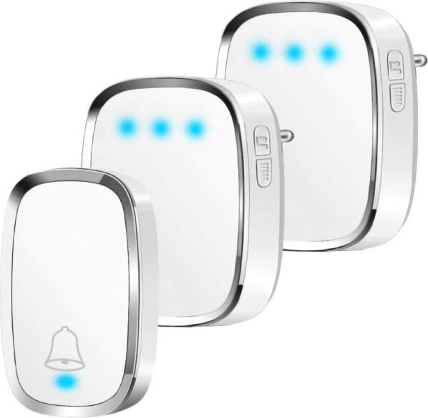 Trådløs ringeklokke, utendørs trådløs ringeklokke Vanntett 300 Met, ZQKLA