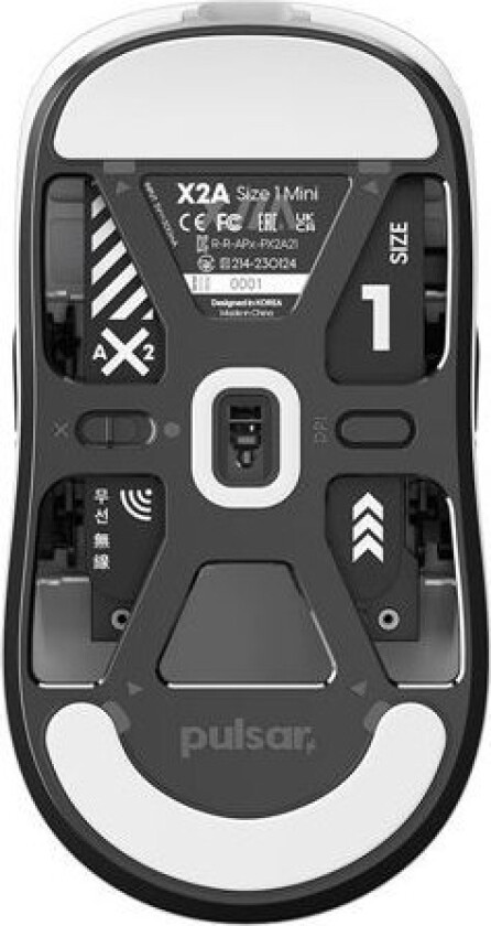Mysz Pulsar X2-A Ambidextrious Mini Gaming Mus, Hvit Px2a13