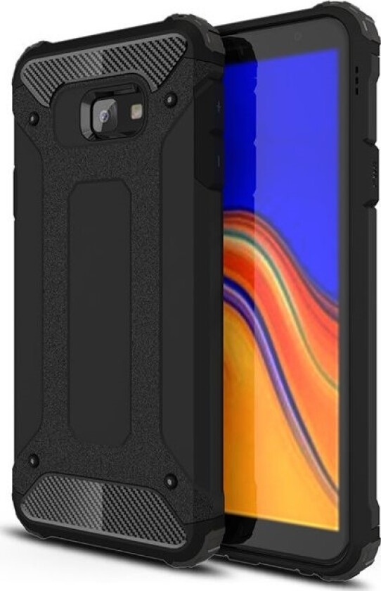 Hybrid Armor Armored Hybrid Deksel For Samsung Galaxy J4 Plus 2018 J415 (Eu) Svart Universal