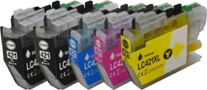 Pi500-378, Hög (Xl) Avkastning, Svart, Cyan, Magenta, Gul, 15 Ml, 10 Ml, 5 Styck, 500 Sidor