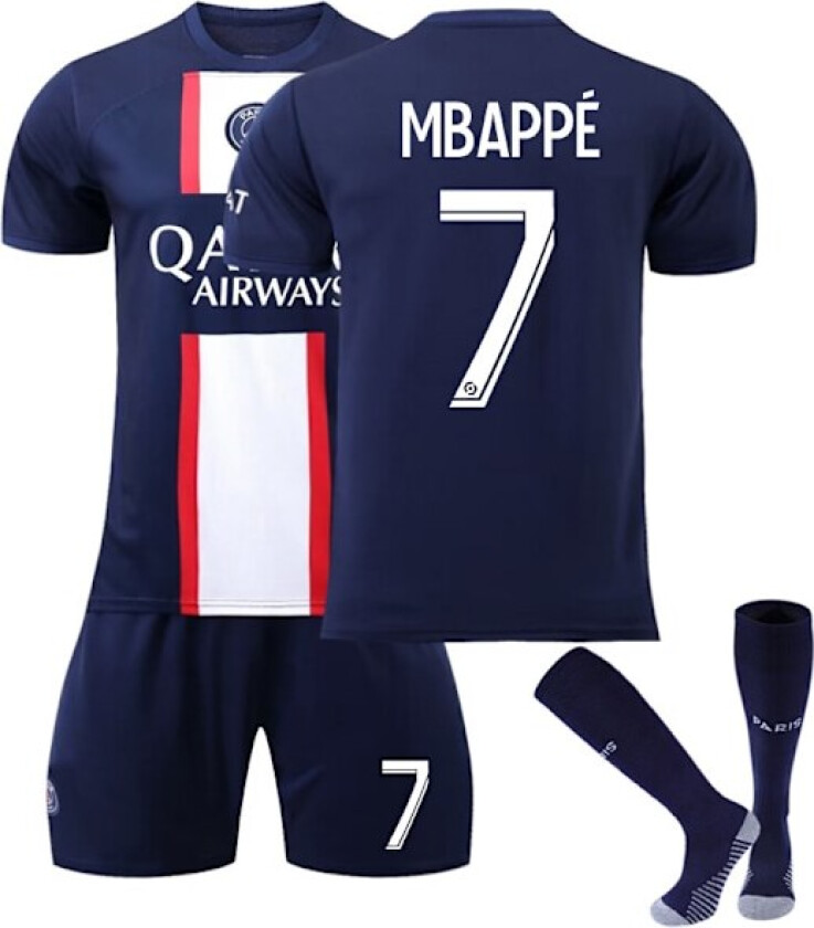 Mbappé #7 2023 Paris Saint-Germain Fotballdrakt Voksen Barn Fotballdrakt Fotball Adult S(165-170cm)