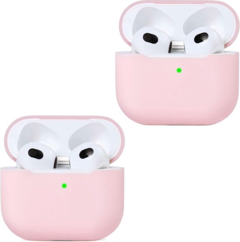 2x Rosa Apple AirPods 3-deksel silikonbeskyttelsesdeksel for AirPods 3 Pink one size