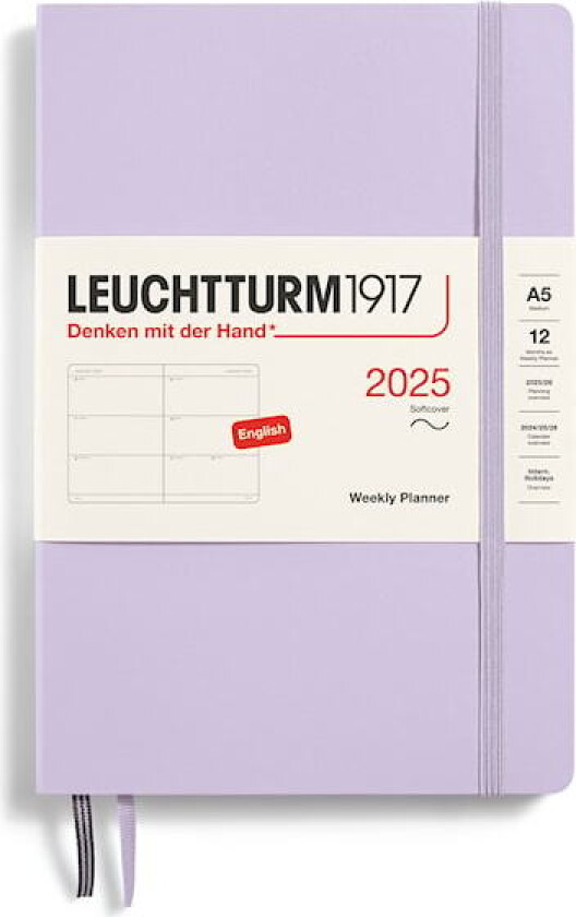 Kalender A5 2025 Weekly Planner Soft Lilla Leuchtturm1917