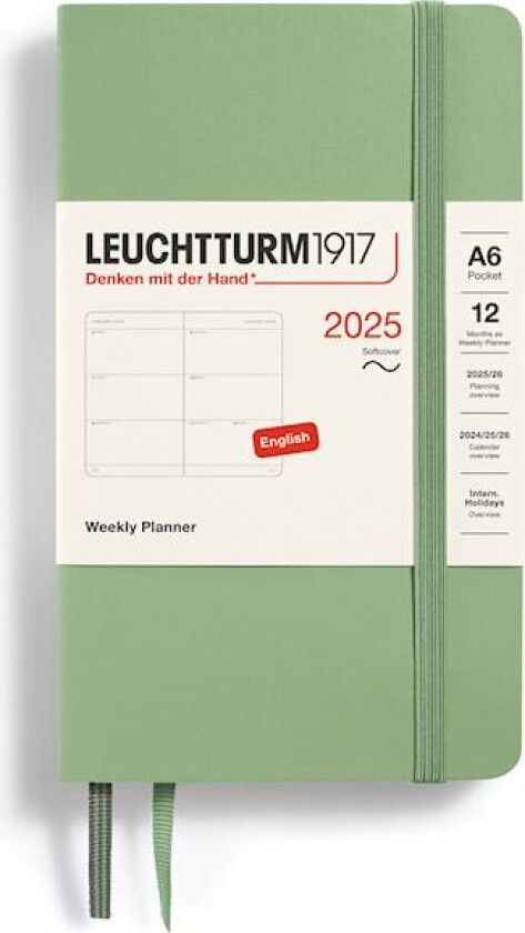 Kalender A6 2025 Weekly Planner Soft Salvie Leuchtturm1917