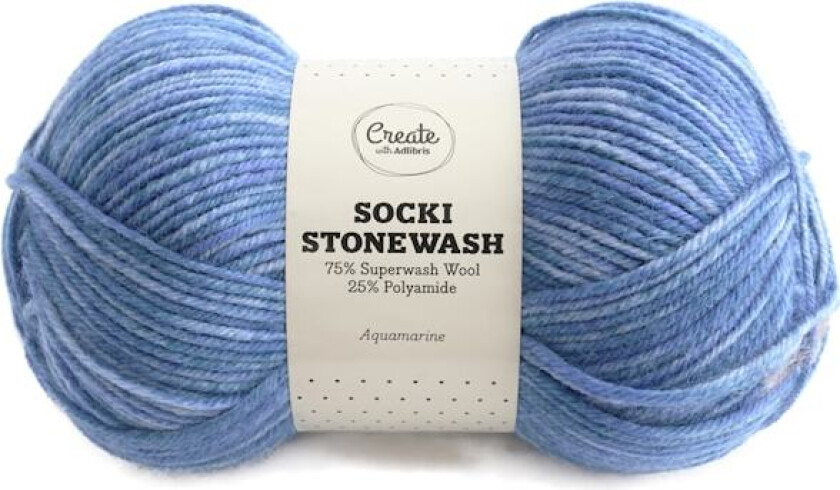 Socki Stonewash 100 g Aquamarine B118 Adlibris