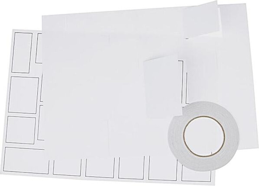 Julekalender, str. 30x42 cm, hvit, 5 stk./ 1 pk.