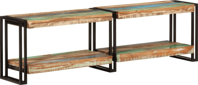 TV-benk 140x30x40 cm gjenvunnet heltre