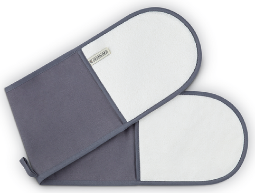 Dobbel grillhanske Grå